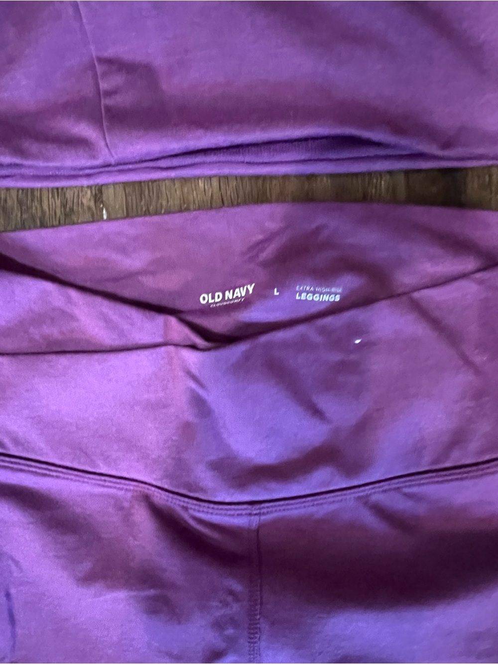 Women's High-Waist Purple Leggings/Sports bra set. - Picture 2 of 5